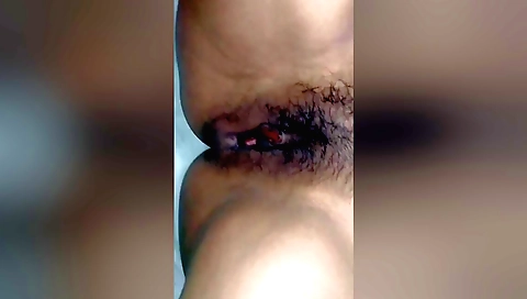 Indian hottie shows off her hairy body while husband is out