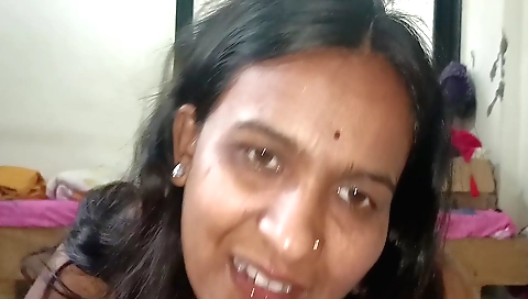 Indian babe gets off by a boyfriend while she masturbates
